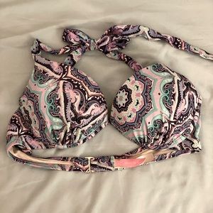 Push up halter bikini top